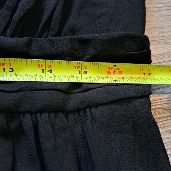 Lulus Thoughts Of Hue Boho Chic Goth Surplice Maxi Dress Black Sz 1XL NWT - Picture 10 of 15